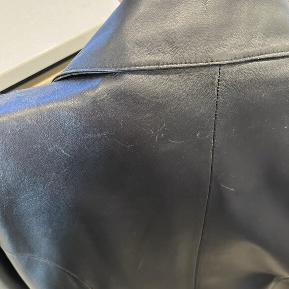 Jacqueline Ferrar Black Genuine Lambskin Leather Jacket M - Picture 5 of 10